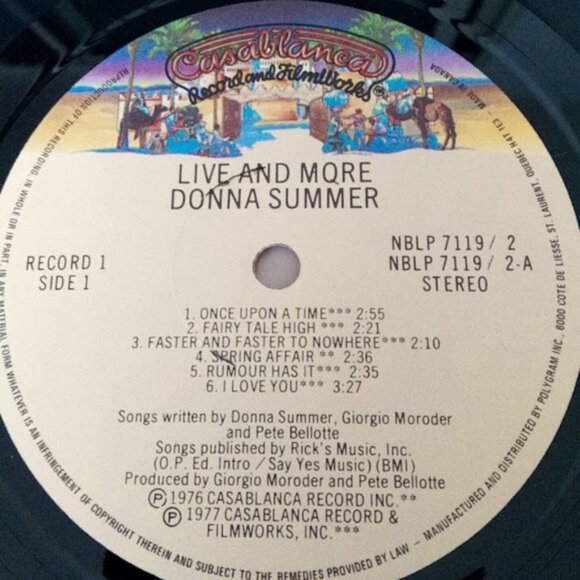 Live & More Donna Summer Double Length Vinyl Record Album Set Casablanca Records - Picture 5 of 12
